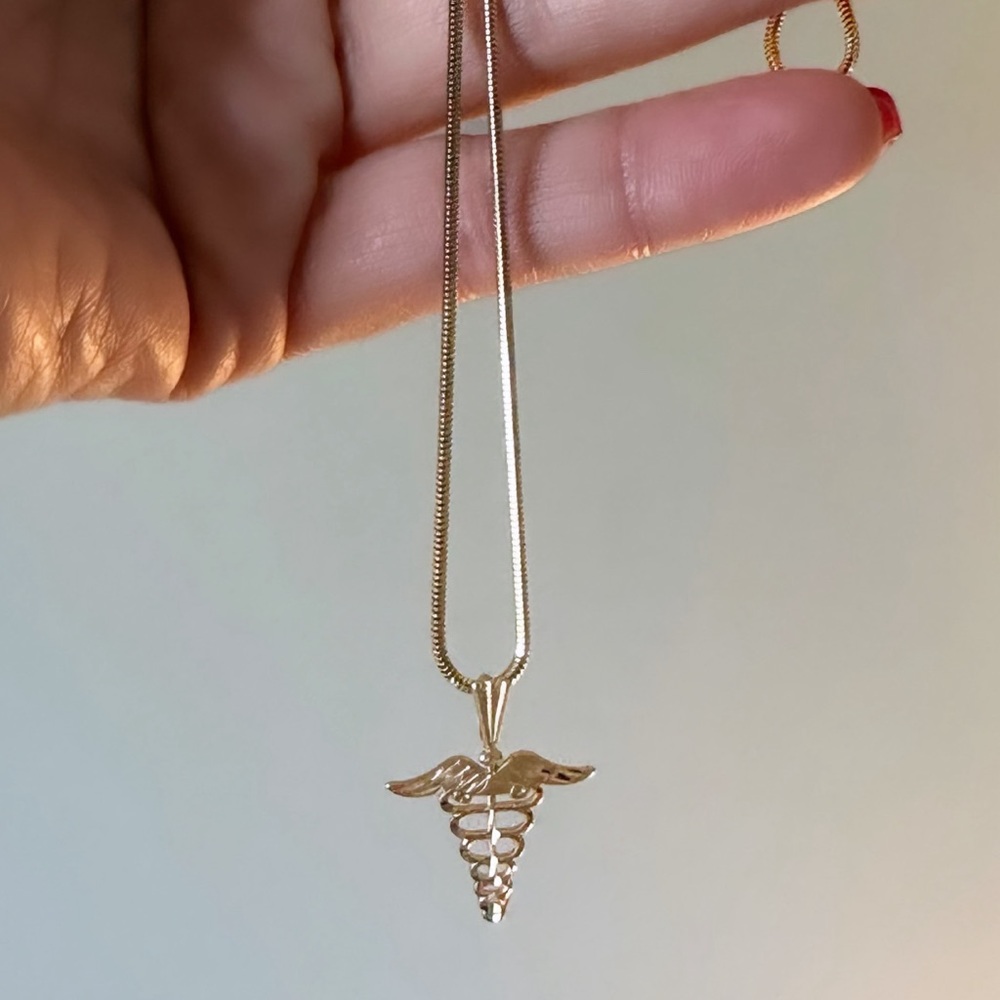 14K yellow gold Michael Anthony Nurse Charm Pendant